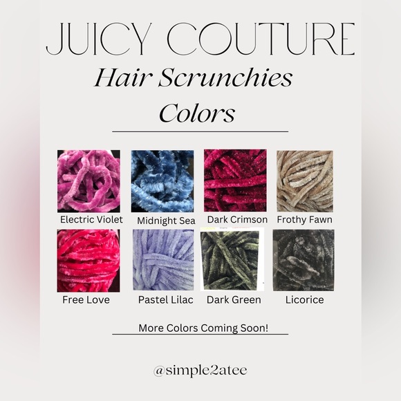 Free Love Hair Scrunchie - Luxe Velour Hair Tie - Picture 15 of 15